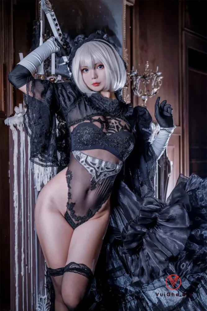 Ảnh gái xinh cosplay thủ dâm eo thon mu múp